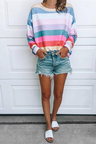 Colorful Rainbow Striped T-shirt