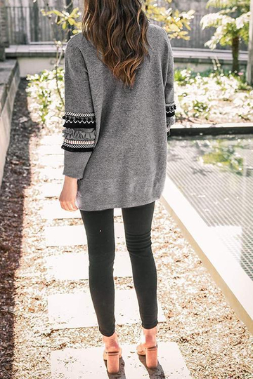 Bohemian Tassel Grey Cardigan Sweaters