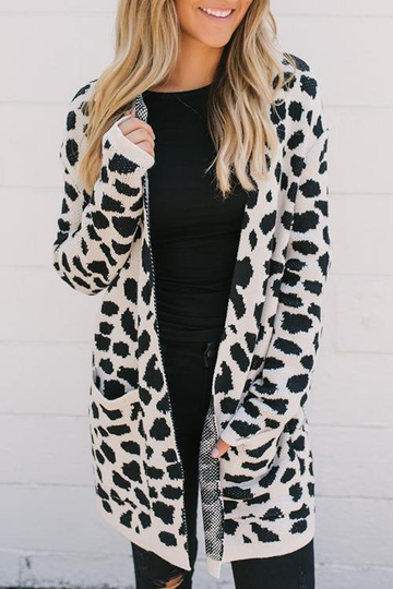 Animal Leopard Printed Cardigan Sweaters