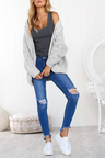 Simple Batwing Sleeves Cardigan Sweaters