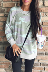 5XL plus size ladies fashion casual camouflage printed long-sleeved round neck sweater autumn sweater women Streetwear Tops