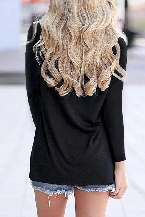 Rainbow Printed Black T-shirt