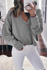 Casual Patchwork Grey Knitted Sweaters