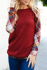 Patchwork Printed Red T-shirt