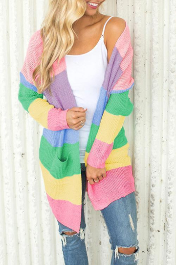 Colorful Life Knitting Cardigan Sweaters