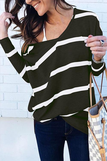 Trendy Stripe Club Black T-shirt