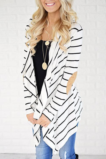 Simple Striped Word Cardigan Sweaters