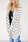 Simple Striped Word Cardigan Sweaters