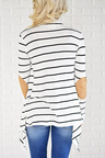 Simple Striped Word Cardigan Sweaters