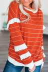 Trendy Striped Orange T-shirt