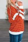 Trendy Striped Orange T-shirt