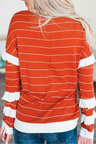 Trendy Striped Orange T-shirt