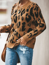 Women Leopard Chic Pullover Sweater