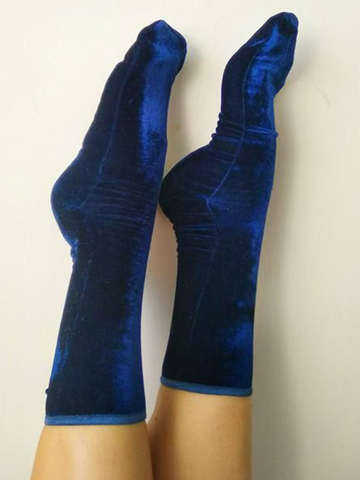 Women'S Retro Velvet Socks