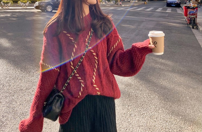 Chic Vintage Round Neck Sweater