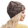 Retro Style Rhombus Check Wool Knit Hat