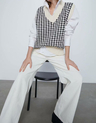 Swallow Gird Texture Sweater Vest