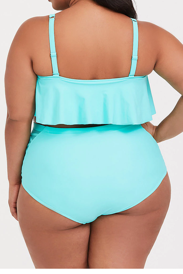 MINT STRAPPY FLOUNCE BIKINI SET