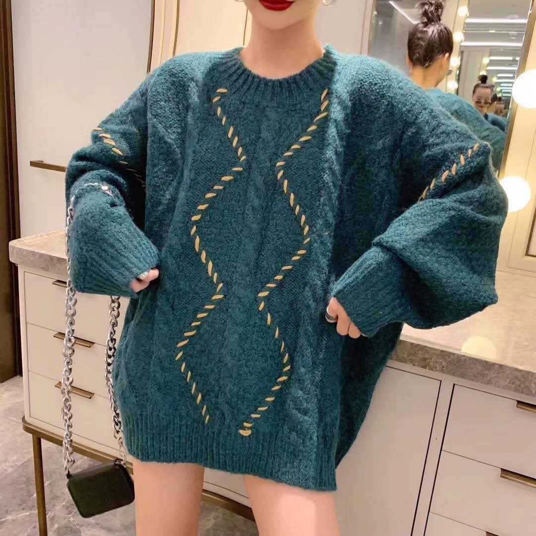 Chic Vintage Round Neck Sweater