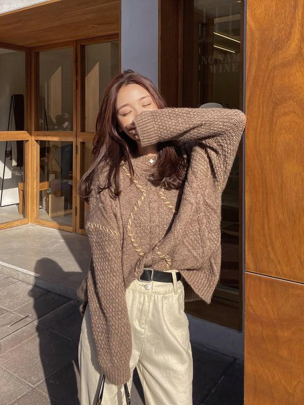 Chic Vintage Round Neck Sweater