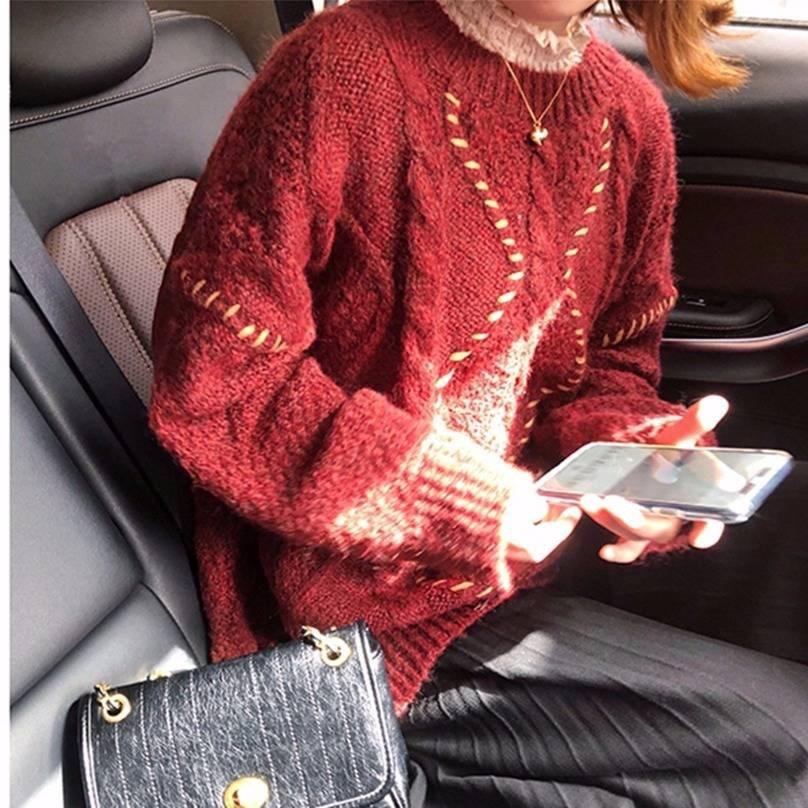 Chic Vintage Round Neck Sweater