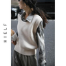 Casual Crew Neck Sleevless Woman Knitted Sweater