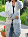 Women Gradient Twist Knit Cardigan Jacket