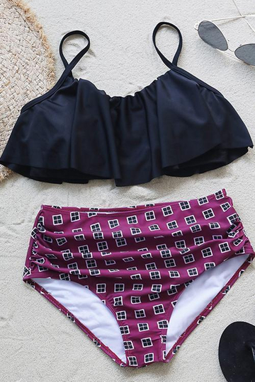 Venidress  Flounce Printing Bikini Set