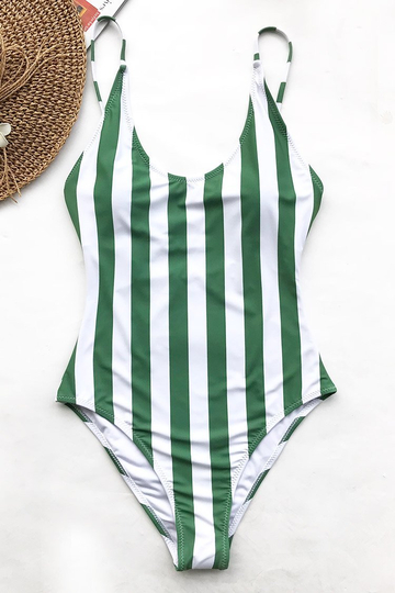 BEAUTY OF NATURE STRIPE ONE-PIECE SWIMSUIT