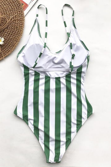 BEAUTY OF NATURE STRIPE ONE-PIECE SWIMSUIT