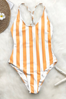 BEAUTY OF NATURE STRIPE ONE-PIECE SWIMSUIT