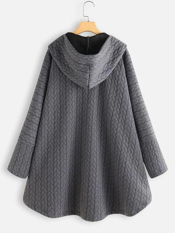 Women Vintage Solid Long Sleeve Cardigan