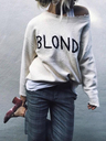 BLONDE Embroidered Hair Sweater