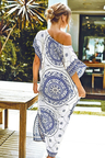 Boho Print Maxi Cover Up