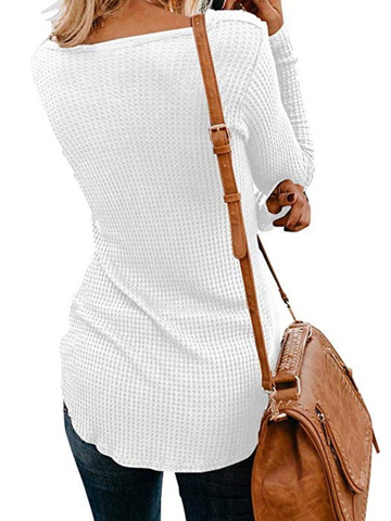 Autumn Women's Casual V-neck Long Sleeve Sweater Shirt