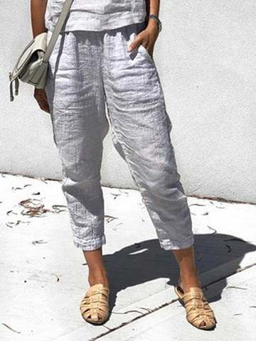 Bohemian Linen Casual Pants for Spring and Summer