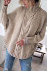 Turtleneck Sweater Loose Knitted Pullover Jumper Winter Streetwear