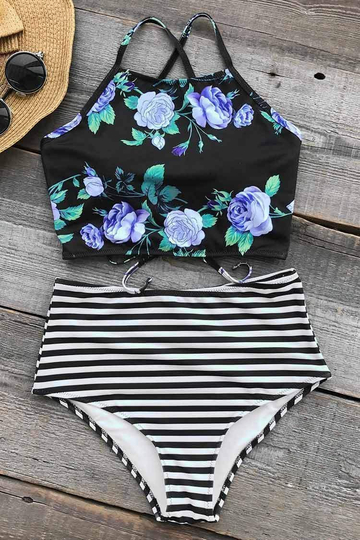 BLOOM IN THE DREAM HIGH-WAISTED BIKINI SET