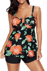 Fashion Floral Printed Tankini Set