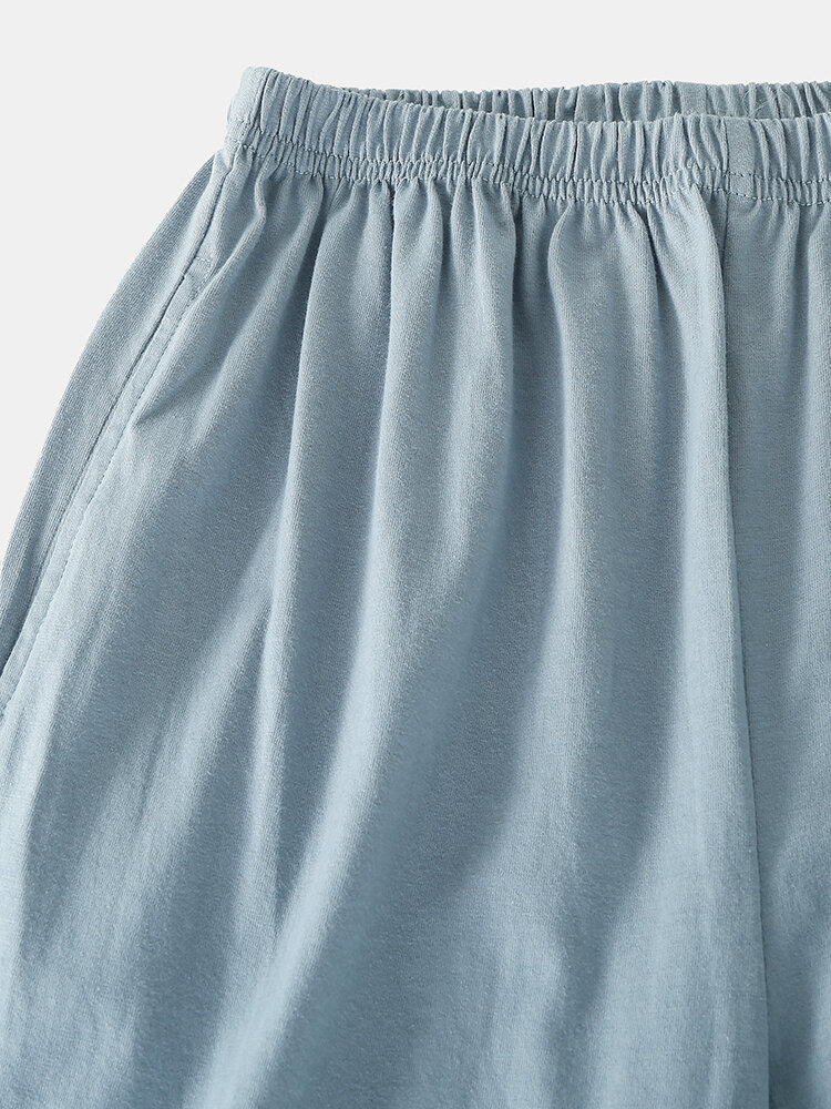 Women 100% Cotton Cute Cartoon Cats Print Long Sleeve Loose Two-Piece Home Pajamas Set