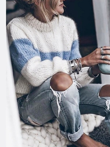 Autumn/Winter Loose Round Neck Casual Knitted Sweater