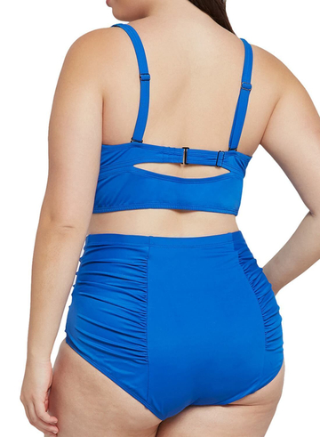 Plus Size High Waisted Retro 2pcs Bikini Set