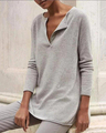 Casual V-neck Long Sleeve Knit Top