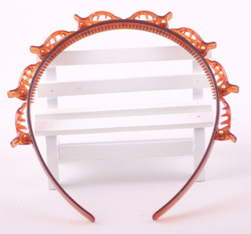 Double bangs hairstyle hairpin