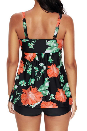 Fashion Floral Printed Tankini Set