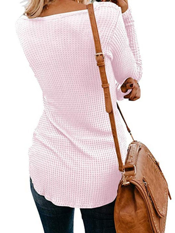 Autumn Women's Casual V-neck Long Sleeve Sweater Shirt