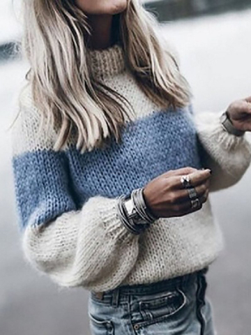 Autumn/Winter Loose Round Neck Casual Knitted Sweater