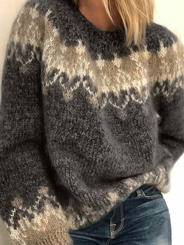 New Style Mohair Jacquard Sweater