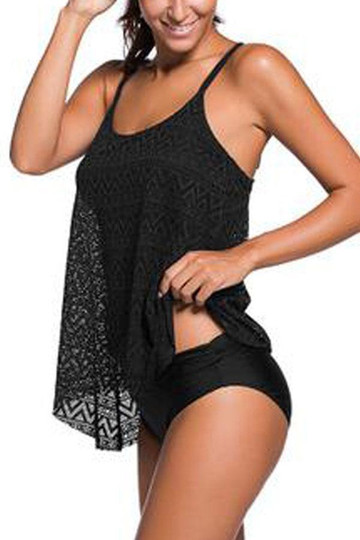 Deep Feeling Solid Tankini Set