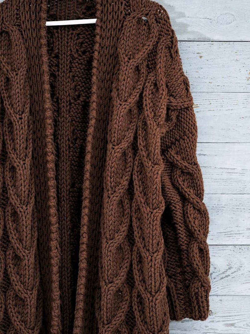 Cardigan chunky oversized style Long Coat